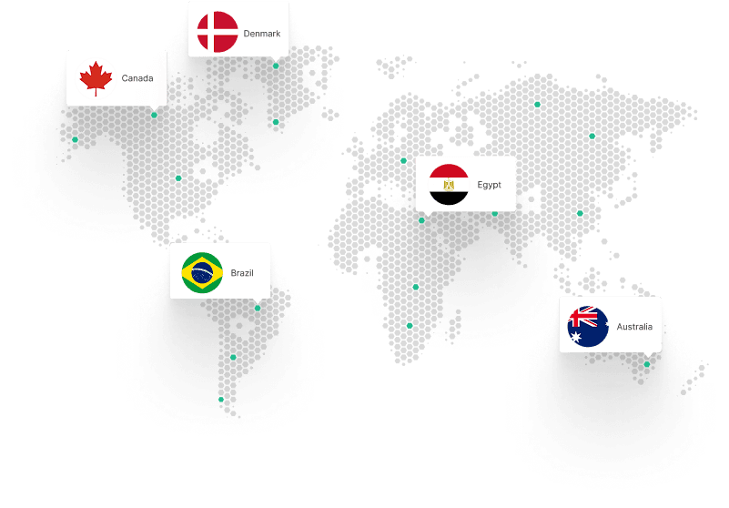 World map showing Keyformance locations